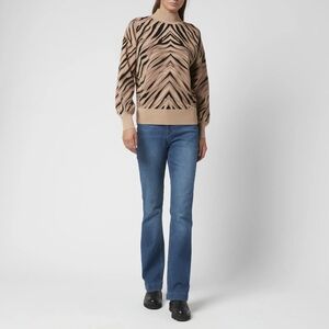 Ted Baker Panthia Animal Stripe Sweater In Natural